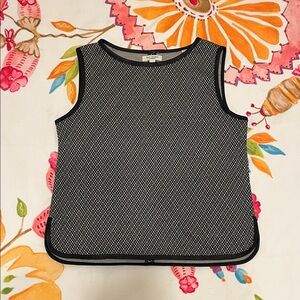 Max Studio Black and White Mesh Tank Top